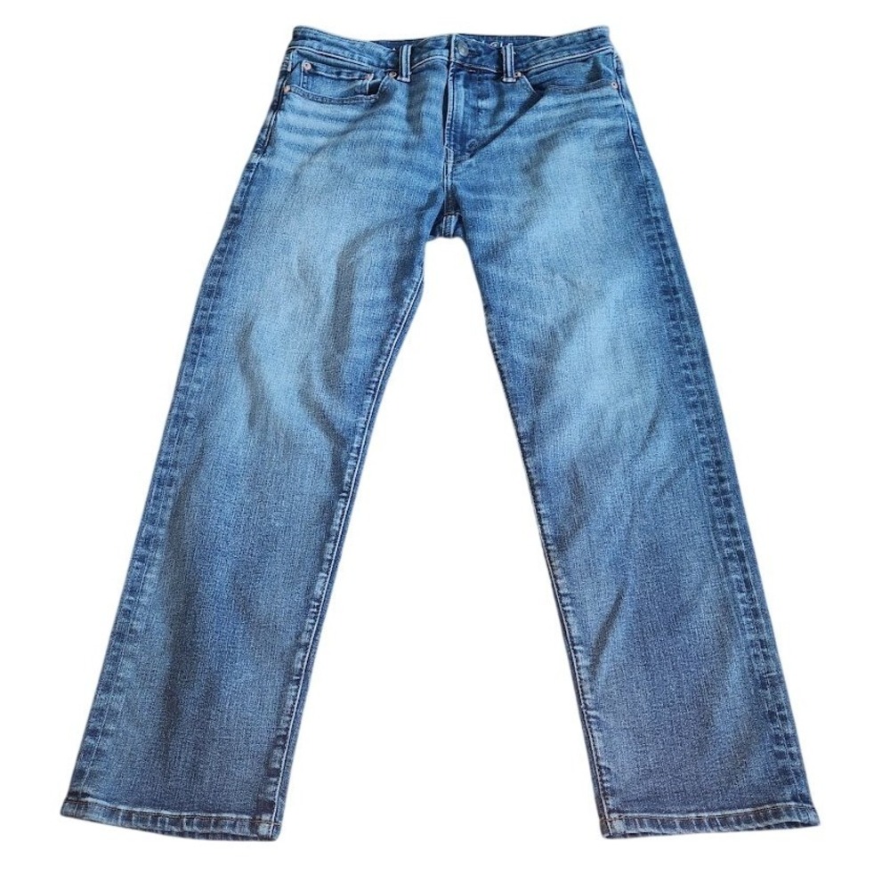 American Eagle Airflex+ Mens 32x30 Medium Wash Straight Leg Stretch Jeans 749
